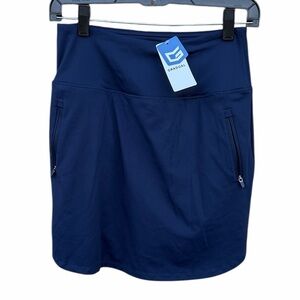 Gradual Navy Blue Skirt with Zipper Pockets size small New